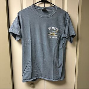 Comfort Colors Blue Destin Florida Graphic Tee - Small